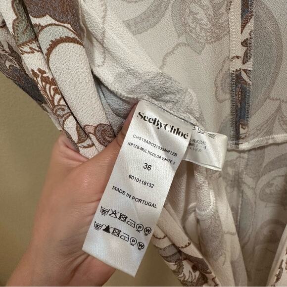 See by Chloe White Printed Maxi Dress XS - Picture 12 of 12